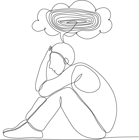 Person with lightbulb idea